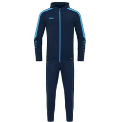Jako Polyester Power Trainingsanzug mit Kapuze Damen - marine/sky