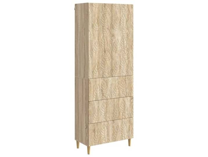 HGFDVCMR Schrank Set 2-teilig Sonoma Eiche 66x34,5x90 cm Holzwerkstoff Praktisches 2er-Set aus Schubladenschrank und Wandschrank für Wohnzimmer, Büro oder Flur. Bietet viel flexiblen Stauraum.