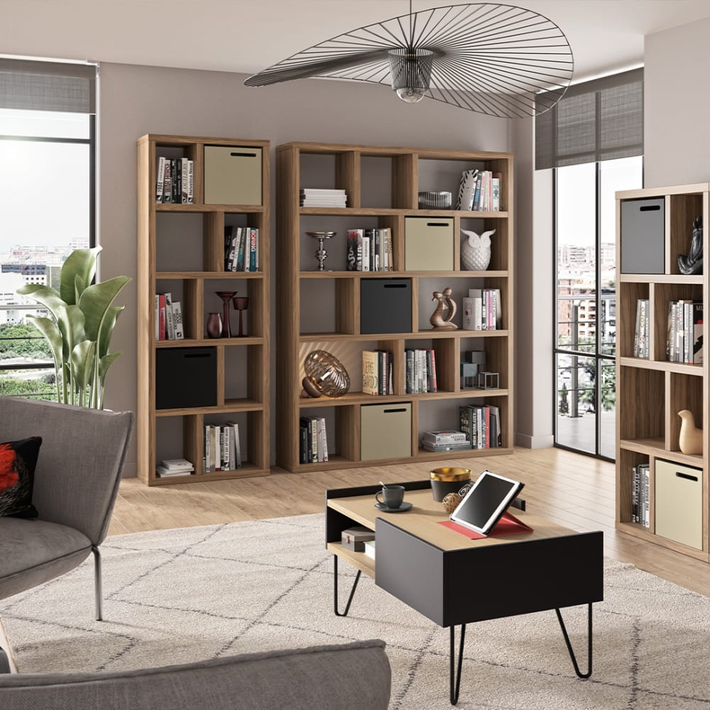 TEMAHOME Bibliothèque noyer H198 Marron 70x198x34cm
