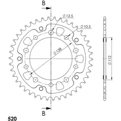 Supersprox Stealth-Kettenrad 520 41Z (Rot)