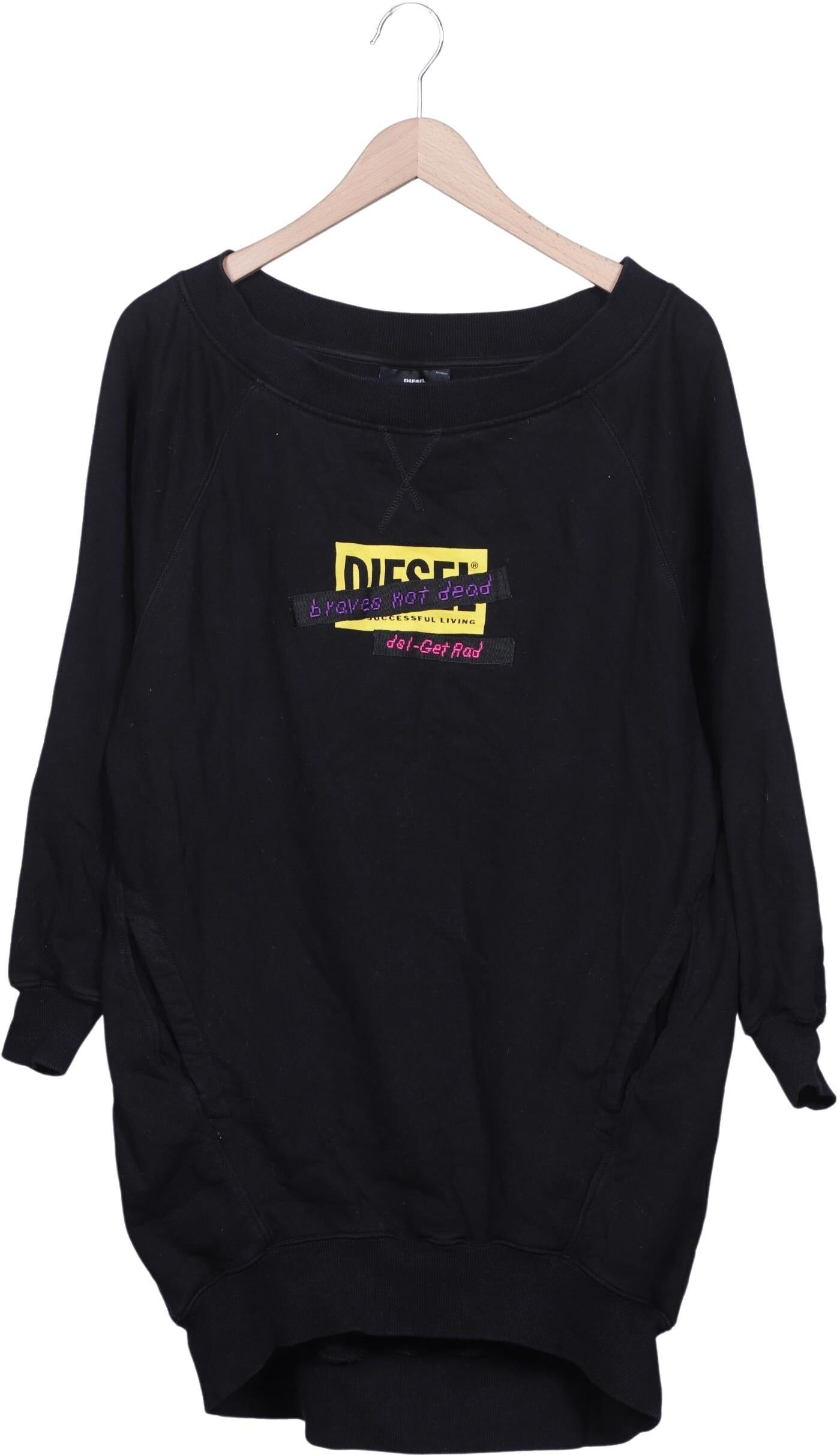 Diesel Herren Sweater, Schwarz, Gr. S, Baumwolle - Second Hand