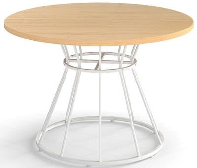 Costway 47 Inches Round Dining Table for 4 Farmhouse Kitchen Table with Wooden Tabletop-Natural