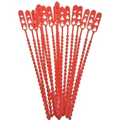 VEPATIM 100x Schnellbinder Blitzbinder Länge 140mm wiederverschließbar rot