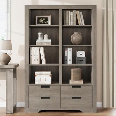 Garvee "72"" Tall Bookcase, Bookcase and Bookshelves with Storage, Modern Large Freestanding Display Storage Shelves, for Home"