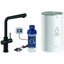 Armatur und Boiler Red Duo 30327_1, Größe M, L-Auslauf, Einlochmontage