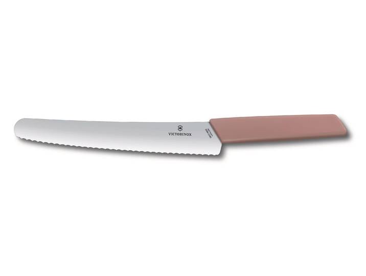 Brotmesser VICTORINOX Brotmesser Swiss Modern , rosa, Stahl, Kochmesser, Brotmesser