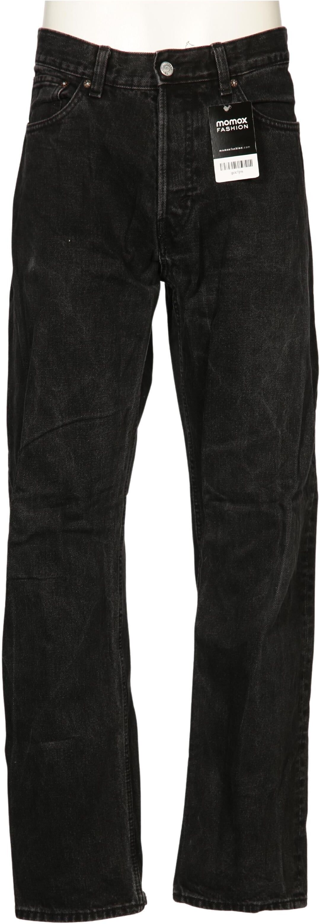 Weekday Herren Jeans, Schwarz, Gr. W30, Baumwolle - Second Hand