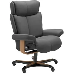 Stressless Bürostuhl Magic Office Leder Grau Batick Grey M (Medium)