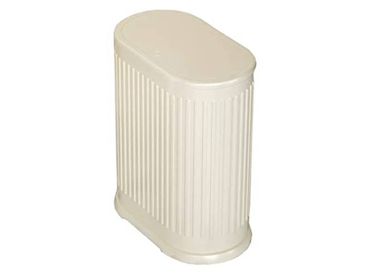 OIFAODAO Mülltonnen， 15L 4Gal Druckdeckel kompakt Mülleimer Unterschrank Küche Schlafzimmer(/Beige)