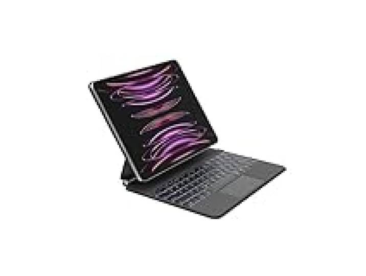 Belkin Pro Coque Clavier iPad avec support magnétique, clavier Bluetooth rétroéclairé, gestes trackpad, rangement Apple Pencil, AZERTY, touches multimédia, pour iPad Air 13” M2/M3/M4 et Pro 12.9”