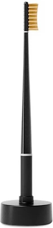 Piuma - Zahnbürste+Basis Schwarz Vit C Medium, 1 Stück, Black