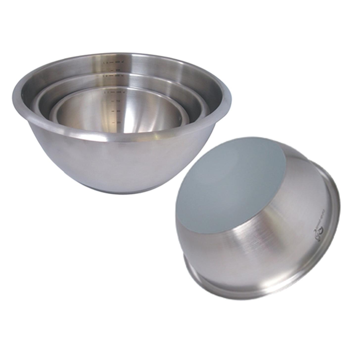 de Buyer Schlagschüssel rund Ø 20cm, Boden silikonbeschichtet (20 cm, 2.10 l, 1x) (3373.20)