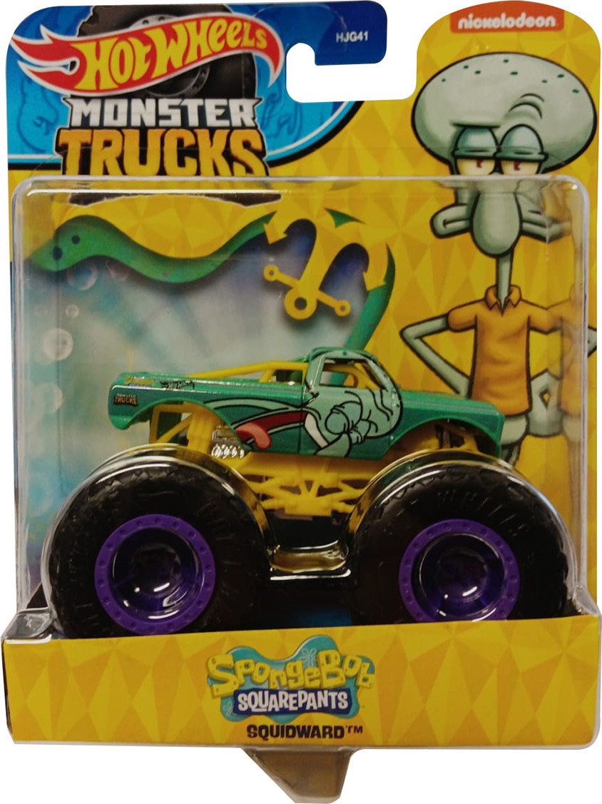 Hot Wheels Monster Truck Nickelodeon SpongeBob Thaddäus karakterauto voor kinderen