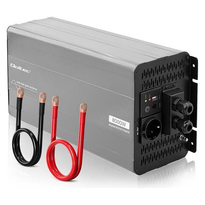 Qoltec Pure Sine Wave | 12V na 230V | 4000/8000W (52694)