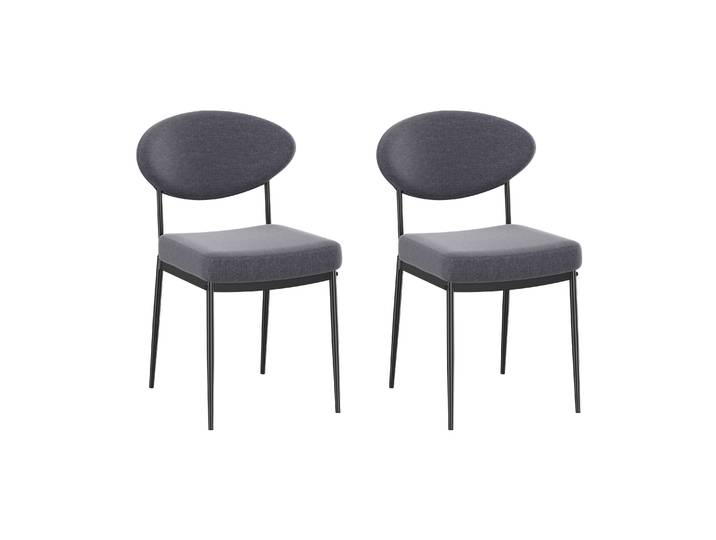 Esszimmerstuhl EIRENE 2er Set anthrazit