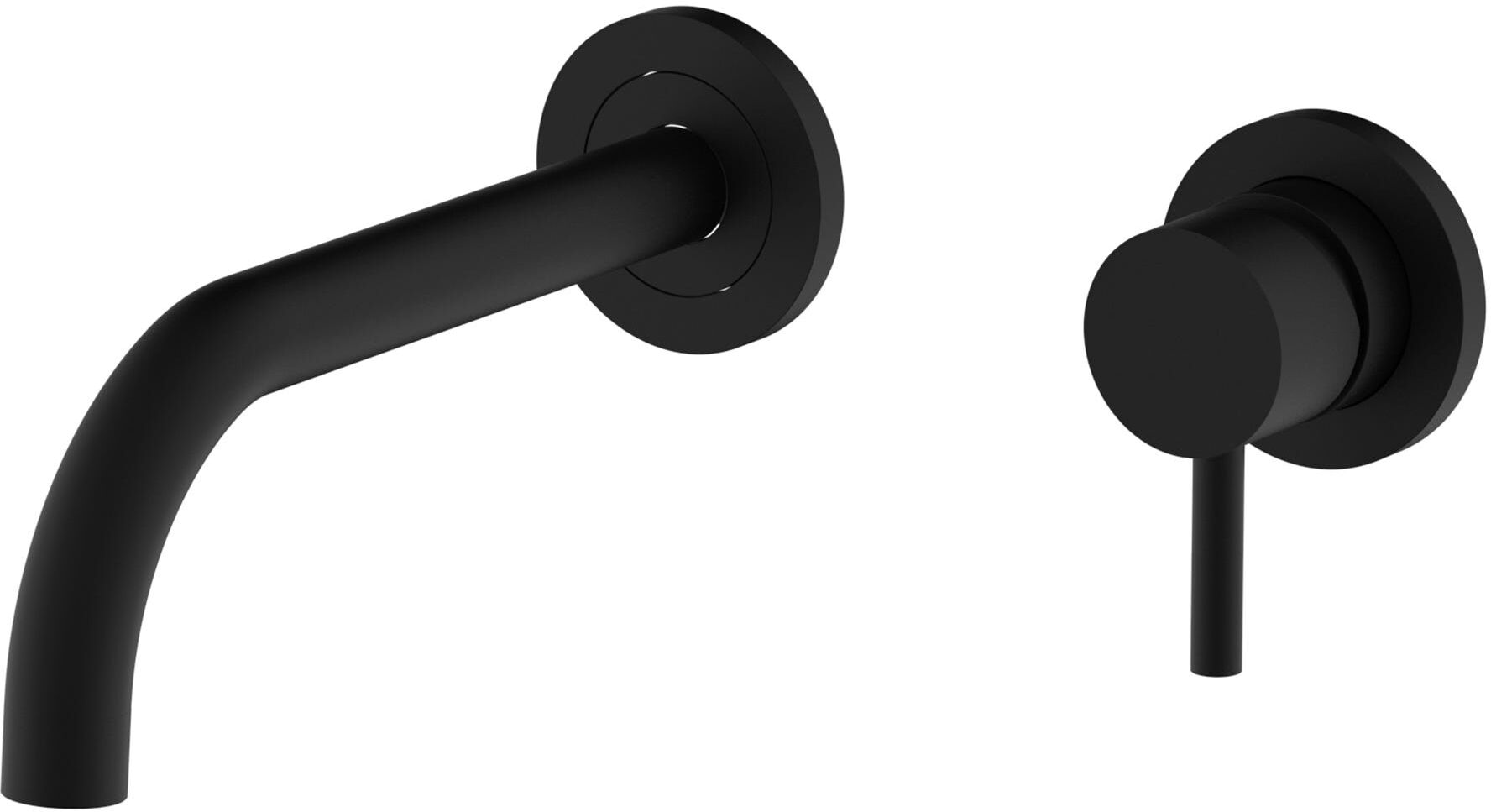 Teorema MISCELATORE LAVABO A PARETE  KEO NERO OPACO CARTUCCIA ø 35 mm