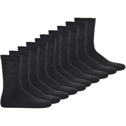 YOURBASICS Herren Socken, Multipack - Arbeitssocken, Hochwertige Baumwollmischung, einfarbig Anthrazit / 10er Pack (2x5P) / 43-46