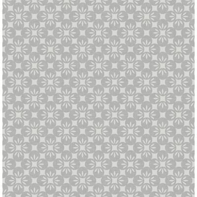 A-Street Prints Orbit Grey Floral Wallpaper