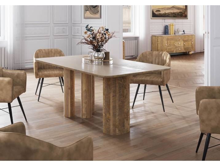 Esstisch Mango 180x90x77 natur lackiert FLORENZ #110