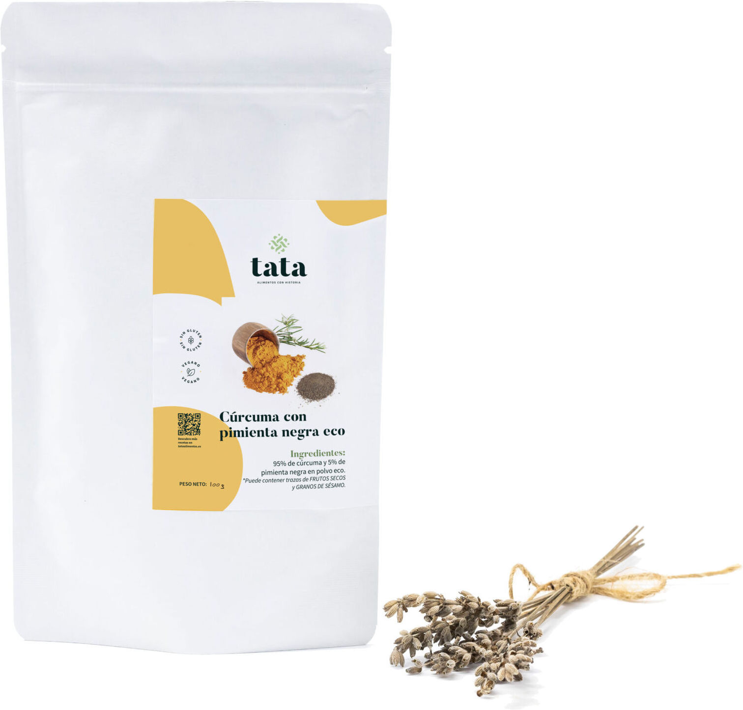 Tata Alimentos Cúrcuma+Pimienta Negra 100 gr