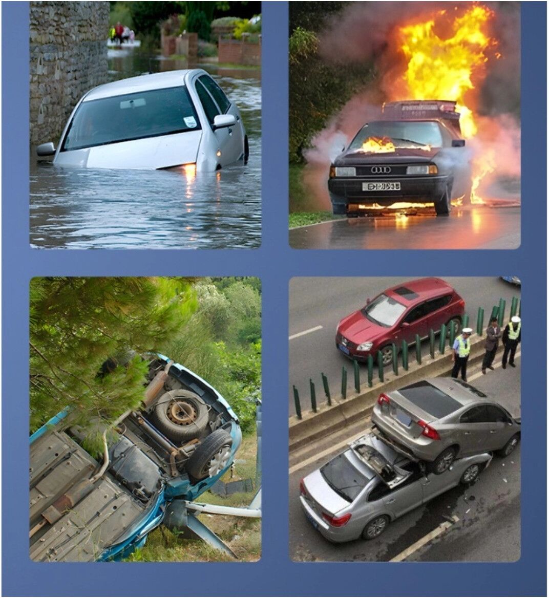 INF Auto-Notfallhammer - ABS + Wolframstahl Fensterbrecher und Gurtschneider, inkl. Prüfglas Rot