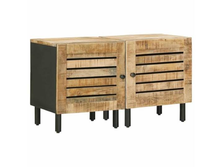 Heofavd Nachttisch 2er Set Massivholz Mango 40x33x46 cm Natur
