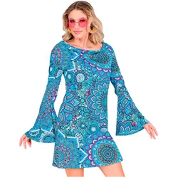 Widmann THE 60s FASHION - blue mandala (Kleid), XXL (XXL)