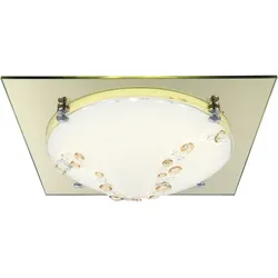 LED Deckenlampe Deckenleuchte Glas Kristalle Chrom Gold L 31,5 cm Wohnzimmer Schlafzimmer Esszimmer