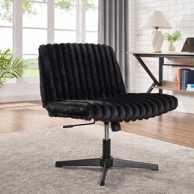 Roundhill Furniture Roundhill Blynn Adjustable Swivel Criss Cross Chair, Wide Seat Office Chair Vanity Chair