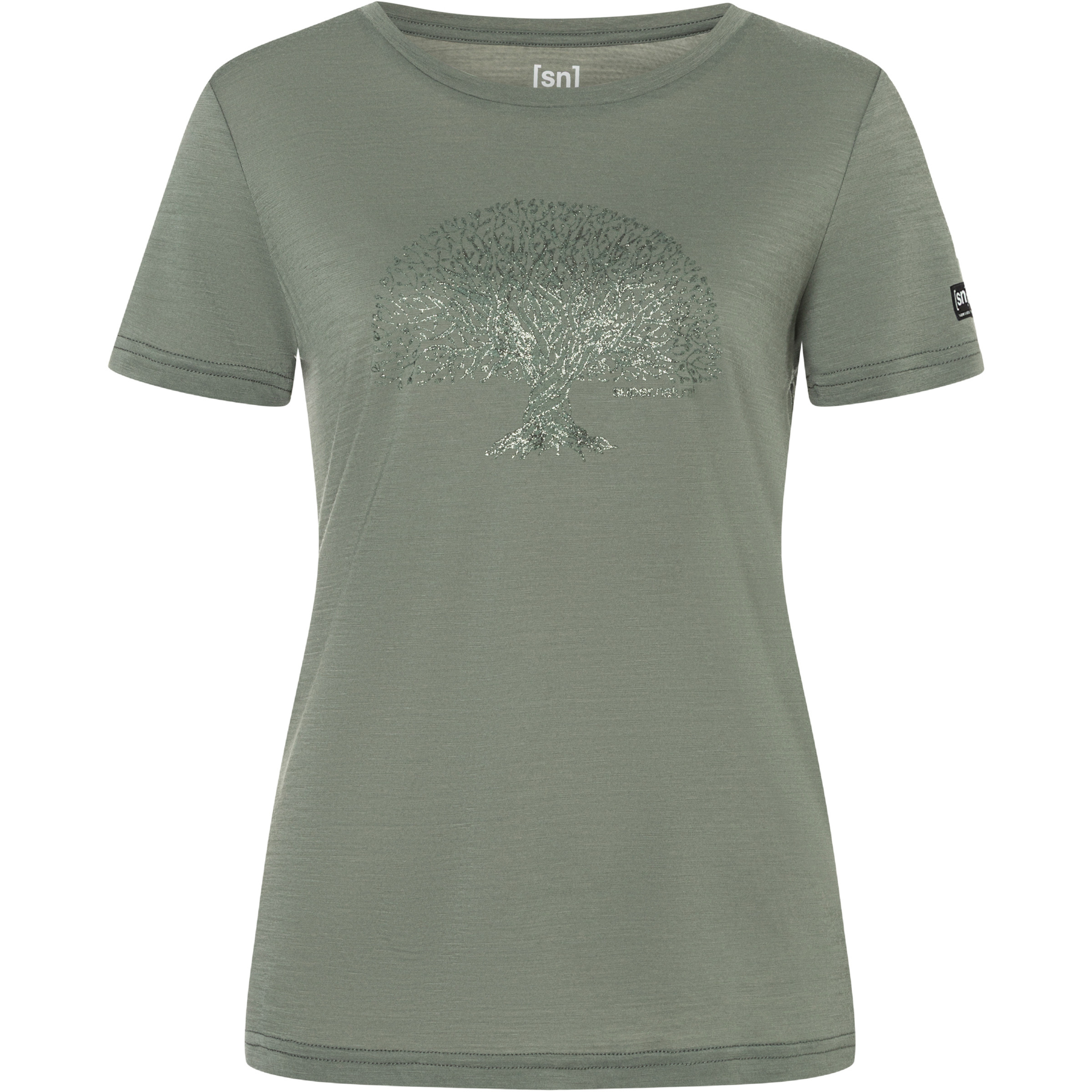 Super.Natural Tree Of Knowledge Damen T-Shirts oliv Größe S Yoga | Lifestyle Hautfreundlich Merinowolle