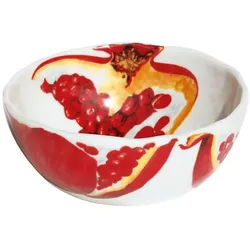 Taitù Dieta Mediterranea Fruits Schale Granatapfel, Schüssel + Schale, Mehrfarbig