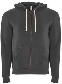 Next Level 9602 Apparel Santa Cruz Zip Hoodie in Heavy Metal size Small   80/20 Cotton/Polyester NL9602