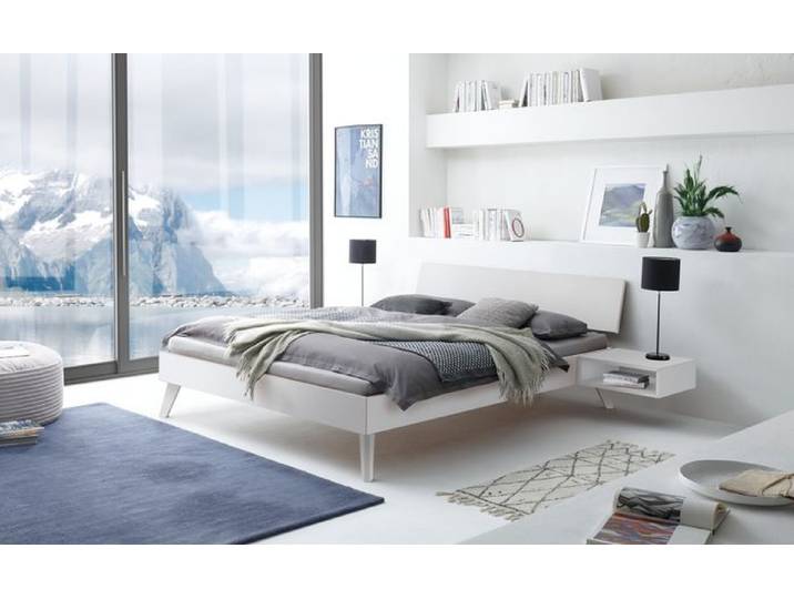 Bett Ancona 140 x 200 cm Weiß Holz