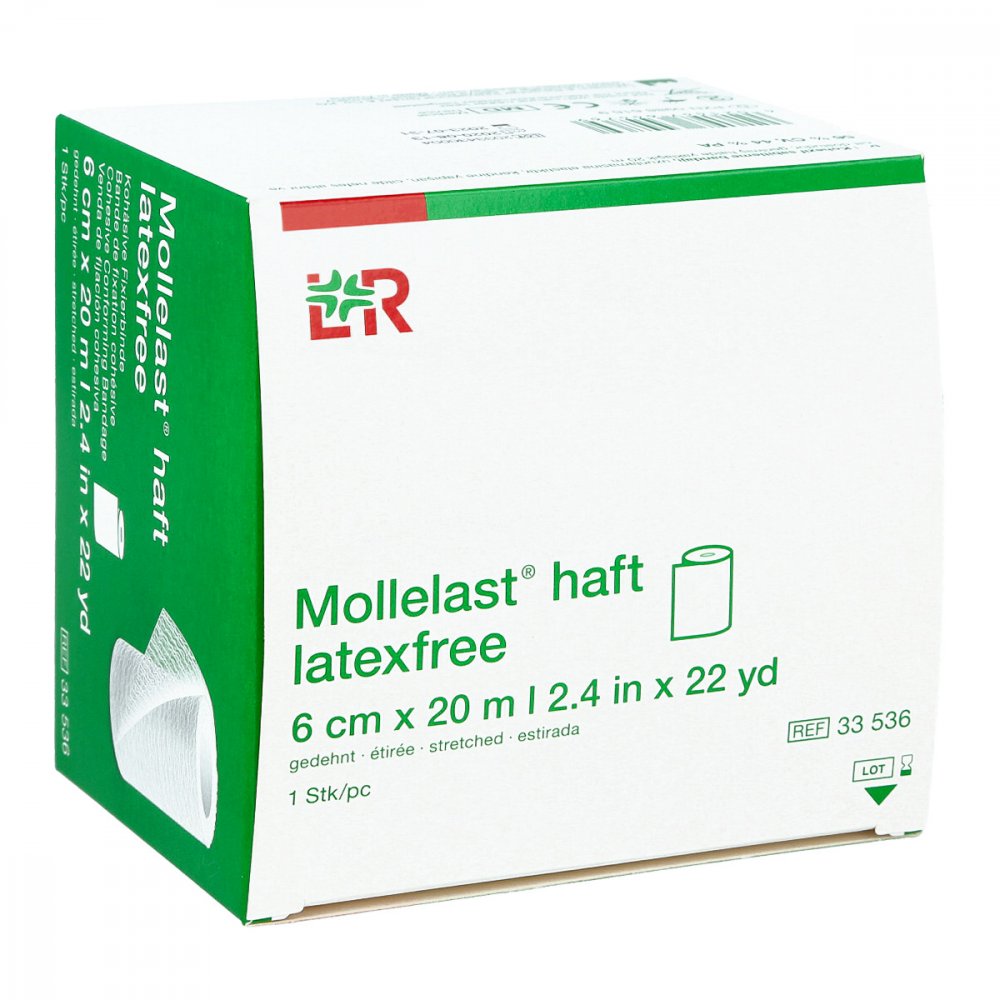 Lohmann & Rauscher GmbH & Co.KG Mollelast haft Binden latexfrei 6 cmx20 m weiss 09886169