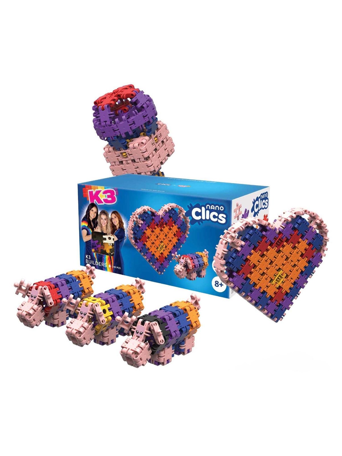 Clics Nano - K3 Builders Building Set - 190pcs.