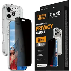 PanzerGlass® CARE™ by PanzerGlass® Privacy Flagship 3-in-1 Set, iPhone 18 Pro