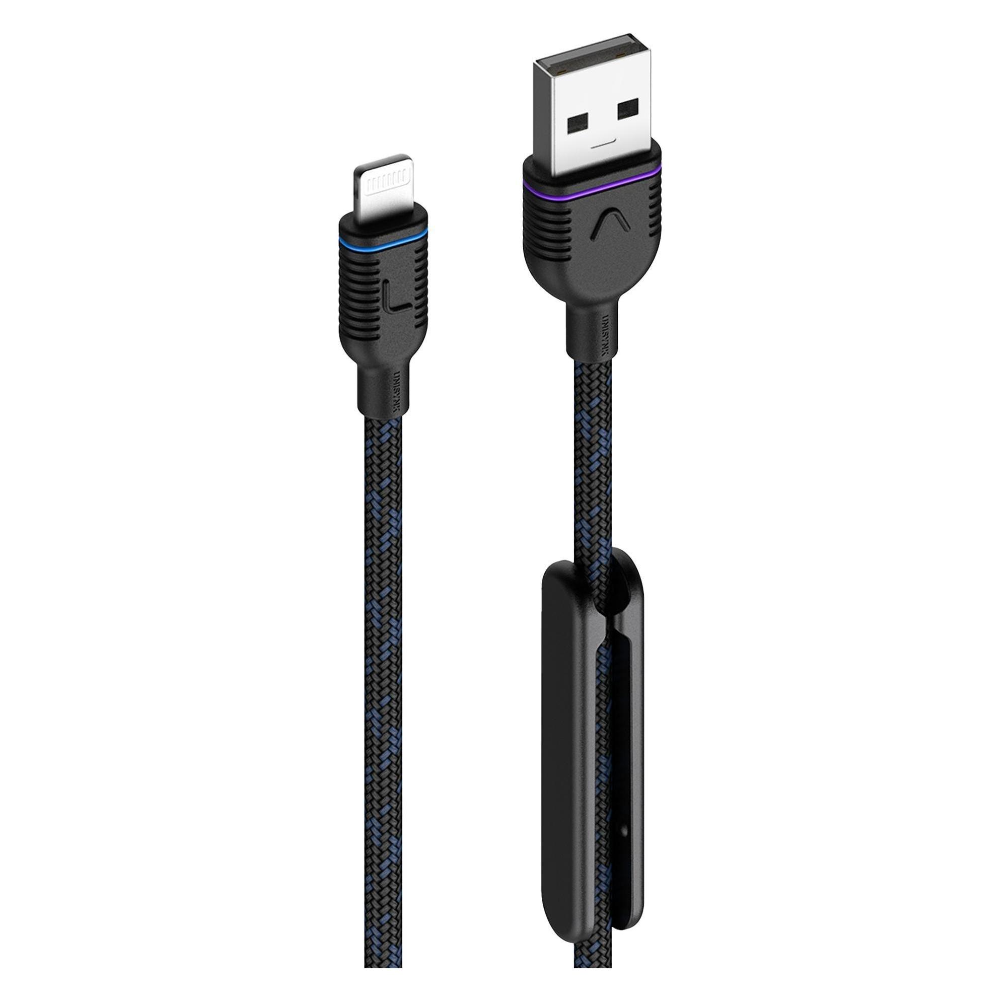 Unisynk 10160 mobile phone cable Black 1.2 m USB A Lightning (1.20 m) (10160)