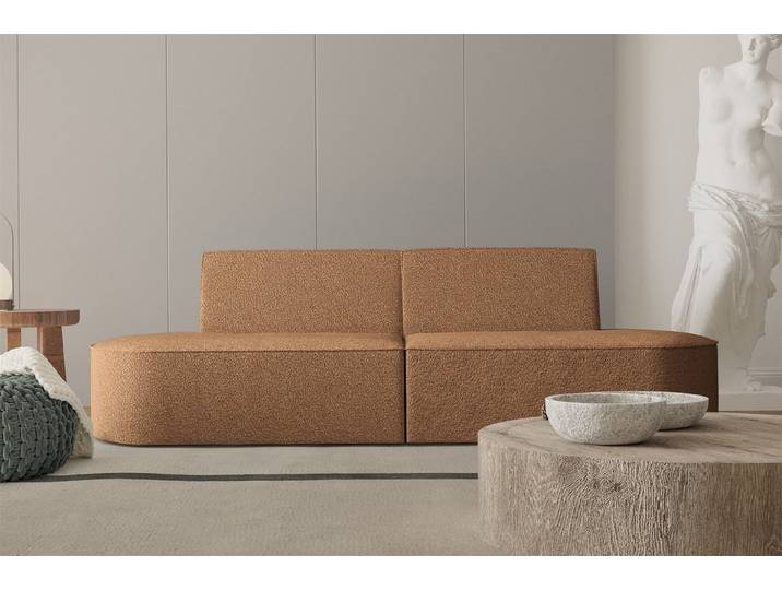 Fun Möbel Sofa Sofa Designersofa 2-Sitzer MILOT in Stoff
