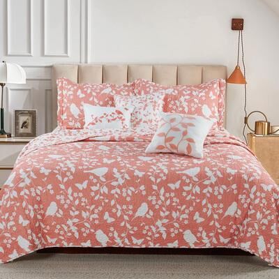 Home Soft Things Serenta Birdsong 6-piece Quilted Bedspread Coverlet Set