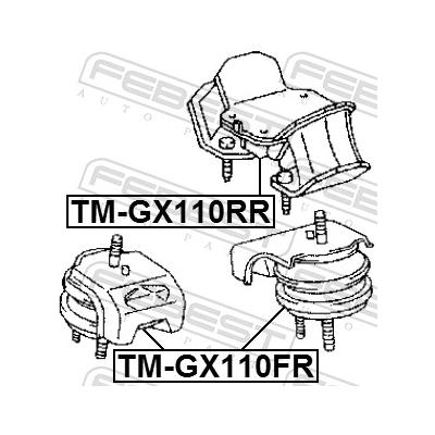 FEBEST Lagerung, Motor TM-GX110RR hinten für TOYOTA
