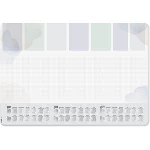 Sigel Schreibunterlage H7312, Pastel Planner, weiß, Papier, 30 Blatt, mit Kalender, 60 x 41cm