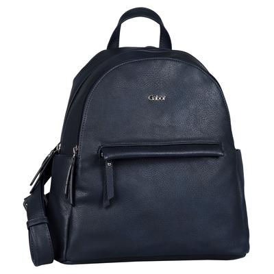 Rucksack GABOR "Mina", Damen, Gr. B/H/T: 29cm x 30cm x 15cm, blau, Rucksäcke Rucksack, aus weichem leichten Lederimitat, lässig im praktischen Format