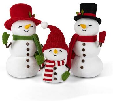 Gerson International Hallmark Christmas Soft Sculpture Snowmen Set of 3