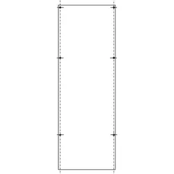 ABN SY47434M PVC-Montageplatte AS-162 für SL162, 800x276mm