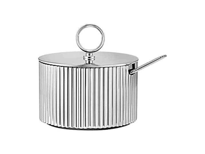 Georg Jensen Bernadotte sucrier avec cuillère\, acier inoxydable