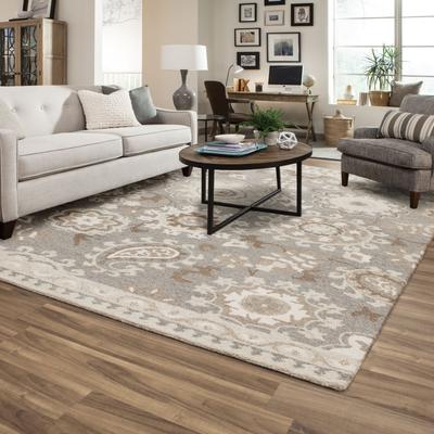 Copper Grove Style Haven Marthrown Grey/ Sand Handcrafted Undyed Wool Area Rug