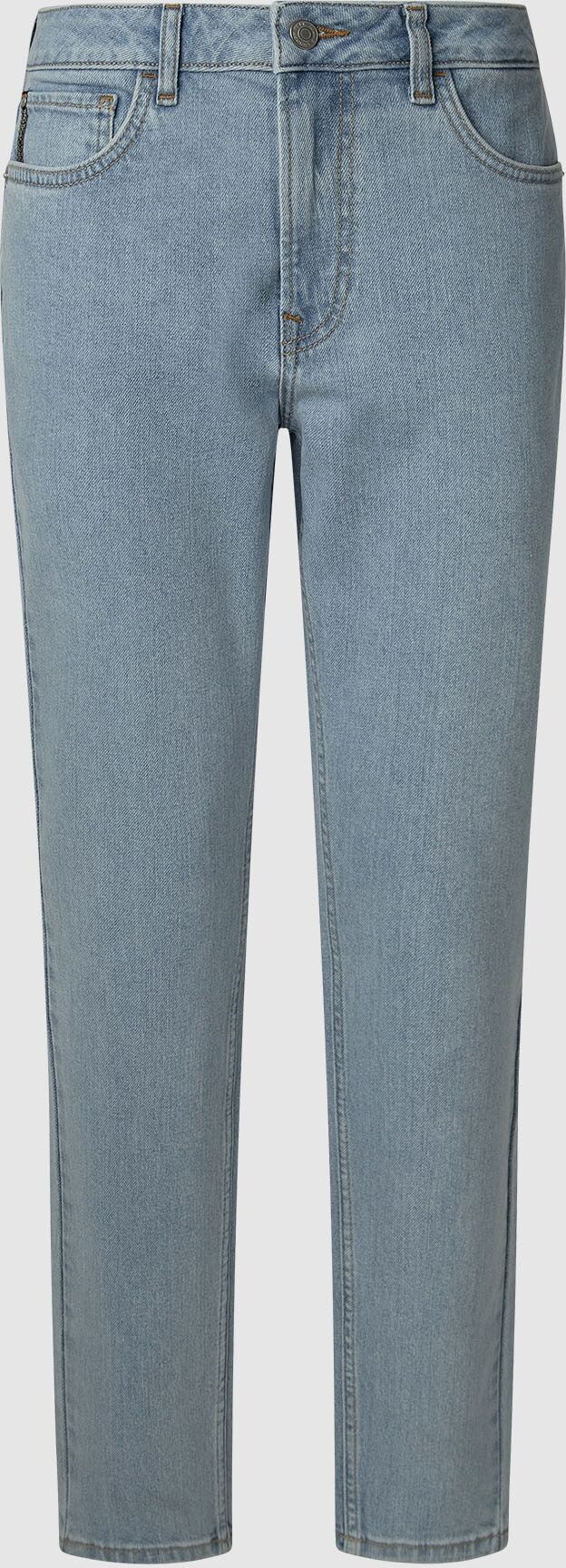High-waist-Jeans PEPE JEANS "TAPERED JEANS HW", Damen, Gr. 29, Länge 30, blau (light enzyme), Denim/Jeans, Obermaterial: 98% Baumwolle, 2% Elasthan, gerade, unten schmal lang, Jeans High-waist-Jeans light enzyme 29, Länge 30
