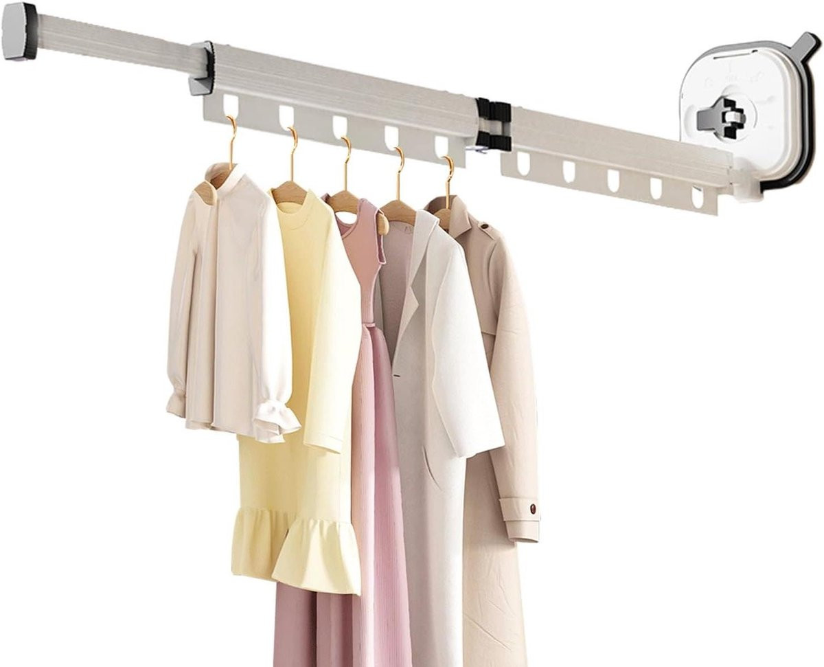 Wit inklapbaar droogrek voor kleding en balkon