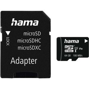 Hama Micro-SD-Karte 124140, 64GB, bis 100 MB/s, UHS-I U1, SDXC
