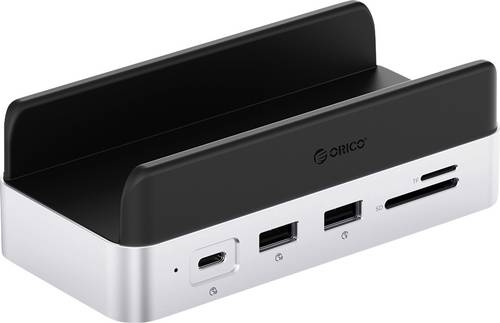 ORICO USB-C Dockingstation VS10 Mini Dock Desktop Stand integrierte Halterung, integrierter Kartenleser, M.2 SSD Steckplatz